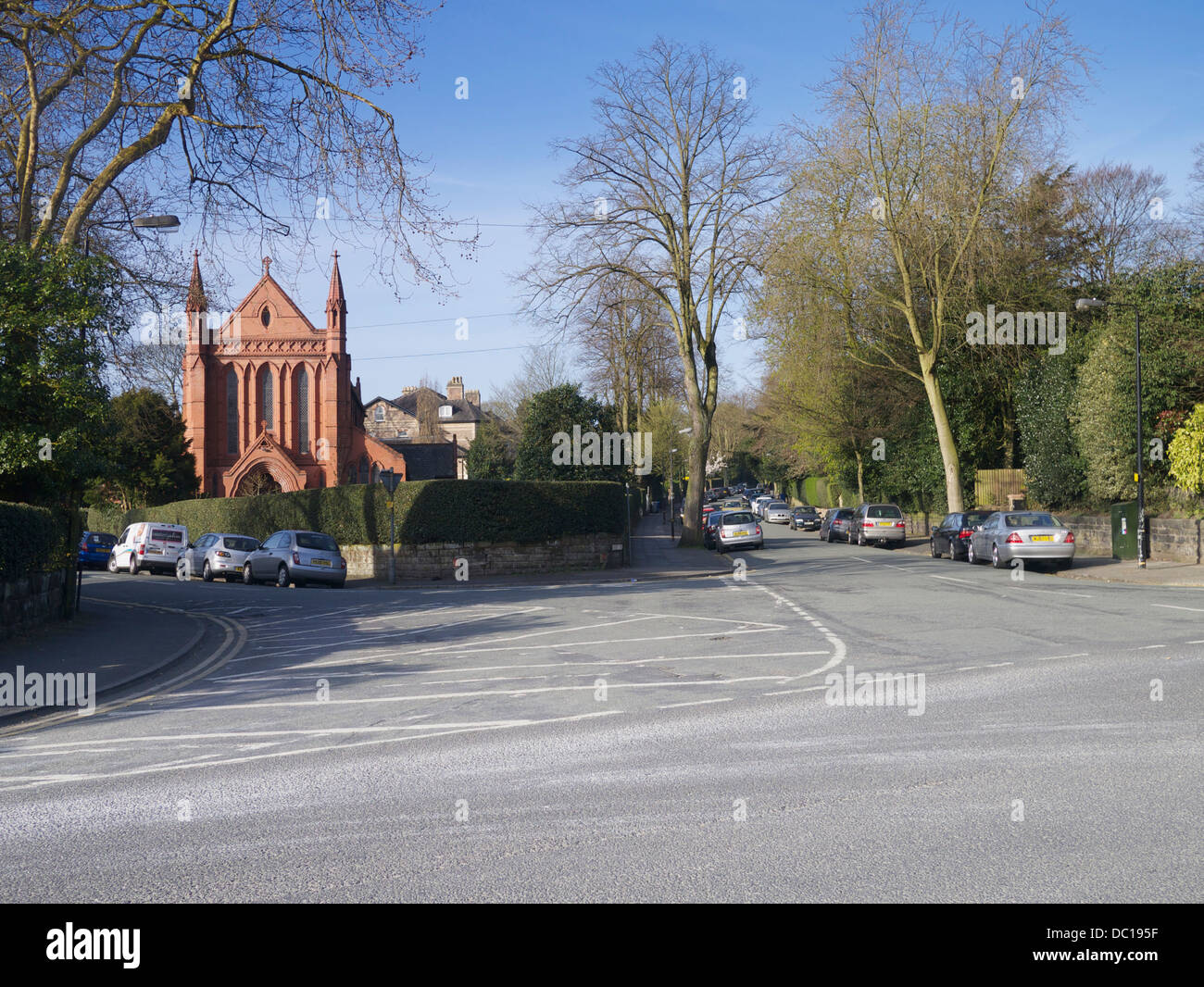 Junction of Regent and Groby Roads, Altrincham: Market town since 1290 Stock Photo