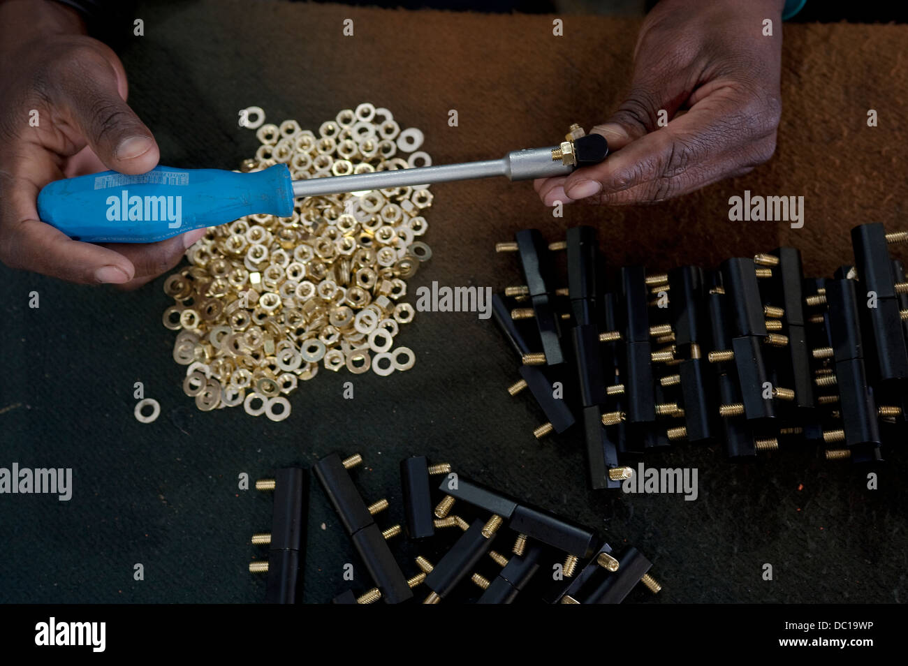 South Africa Johannesburg Boksburg Electrical component factory 22 April 2010 Assembly pieces