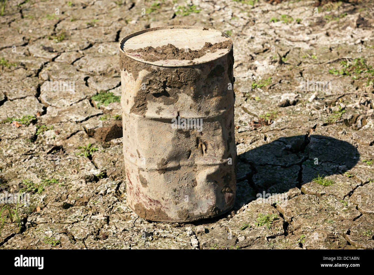 old rusty drum Stock Photo