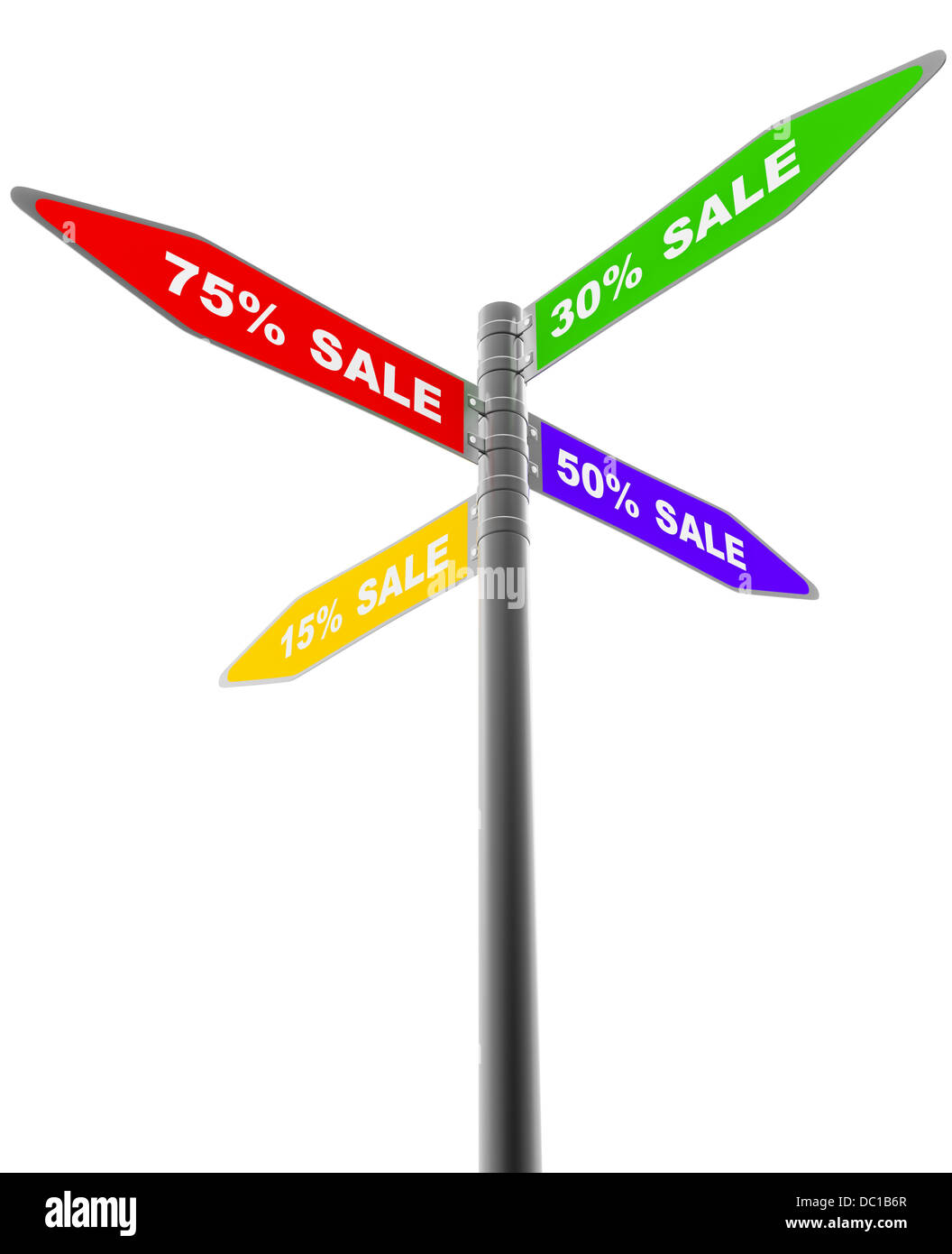 road sign pointing into four directions Stock Photo - Alamy