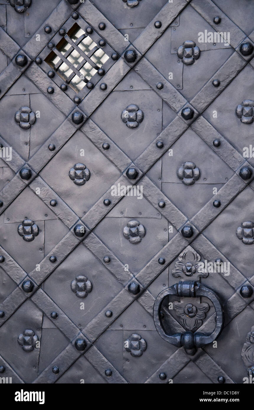 Ancient iron door Stock Photo Alamy