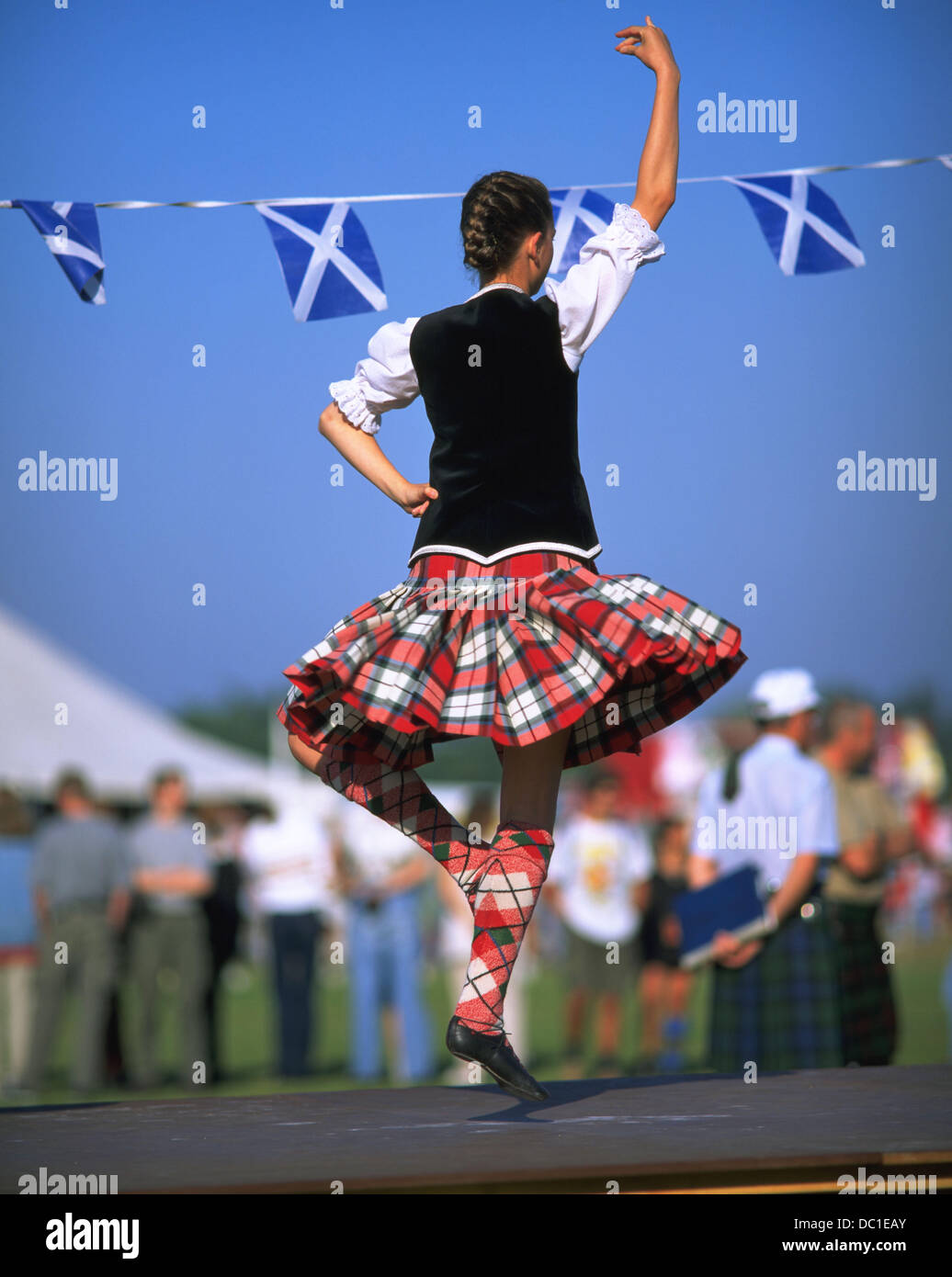 Highland dancer. Edinburgh. Scotland Stock Photo Alamy