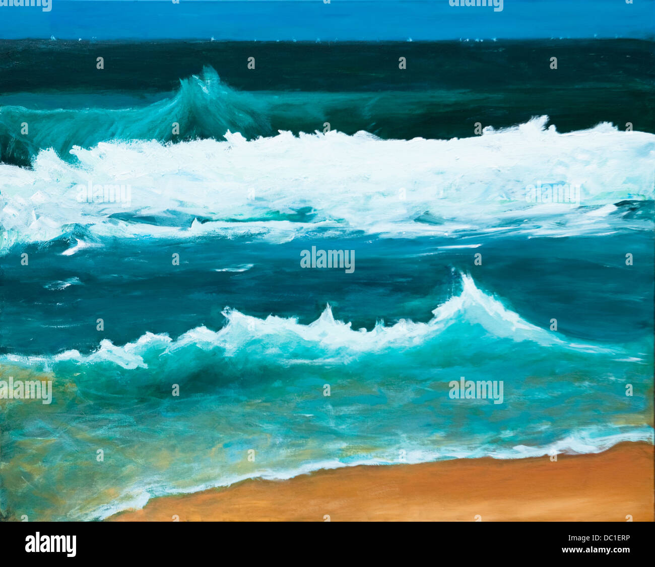Seascape painting Stock Photo