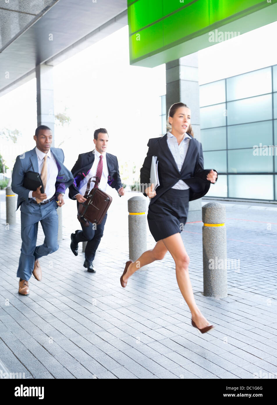 Business people running Stock Photo