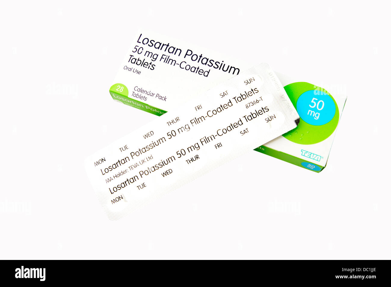 Losartan tablets for lowering high blood pressure Stock Photo - Alamy
