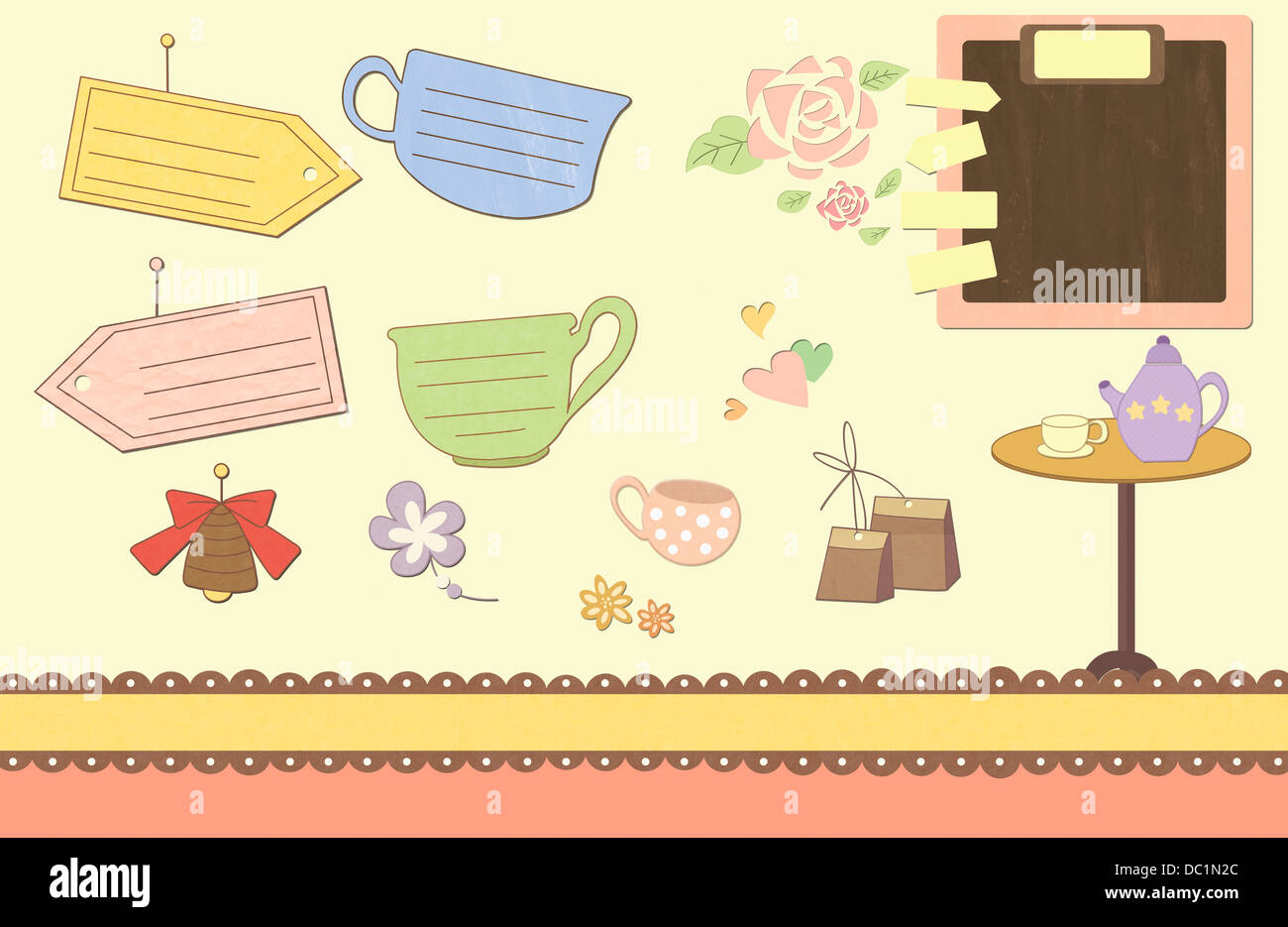 illustration set of memo designs Stock Photo - Alamy