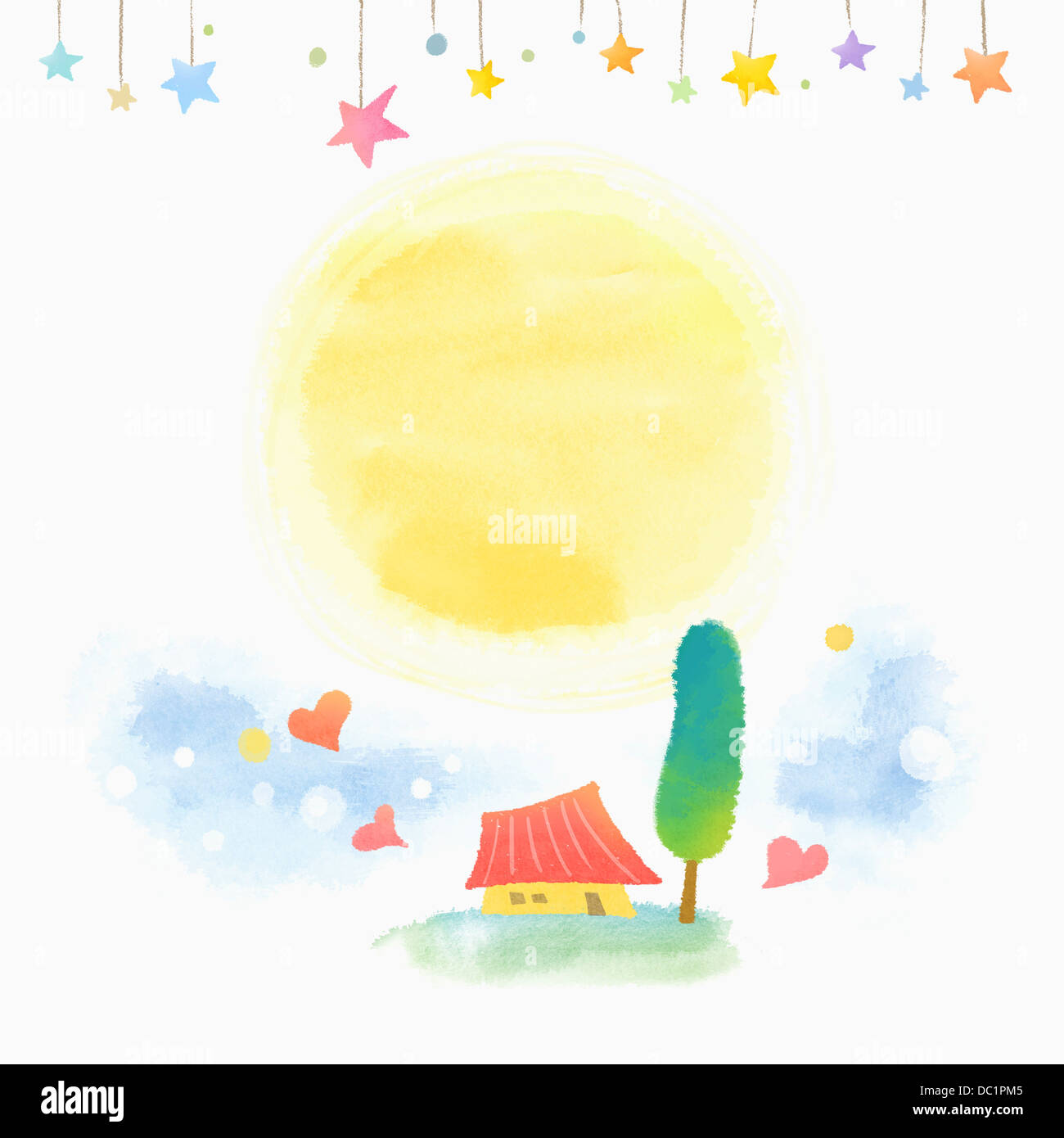 illustration of a memo template featuring a house Stock Photo - Alamy