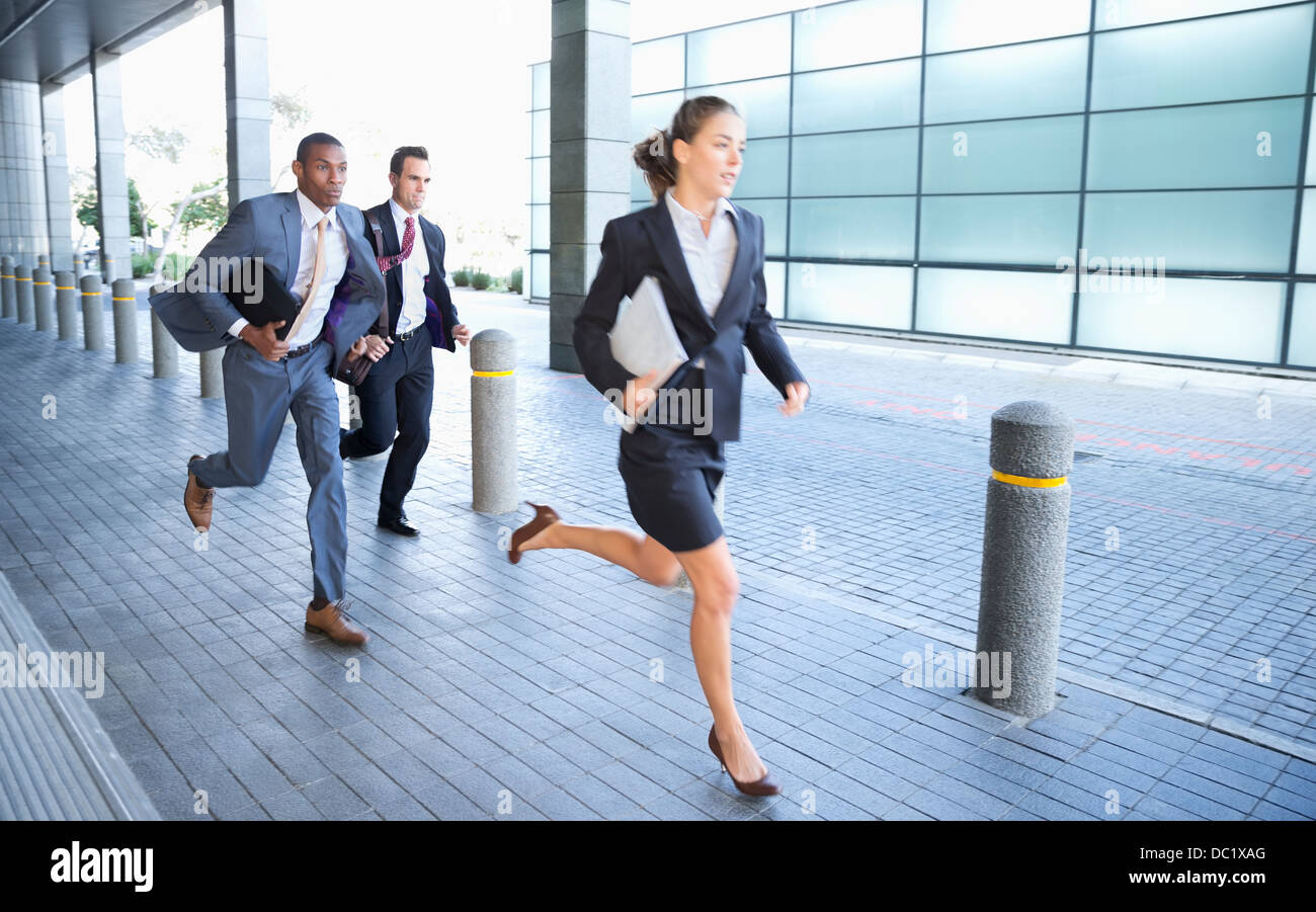 Business people running Stock Photo