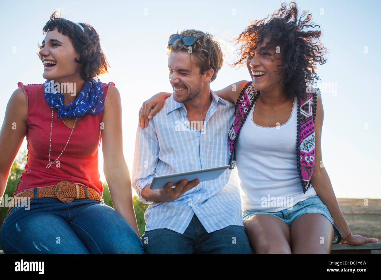Man laughing with friends hi-res stock photography and images - Alamy