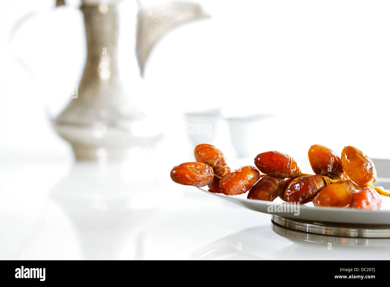 Dates are the fruit of celebration and Islam especially during Ramadan Stock Photo