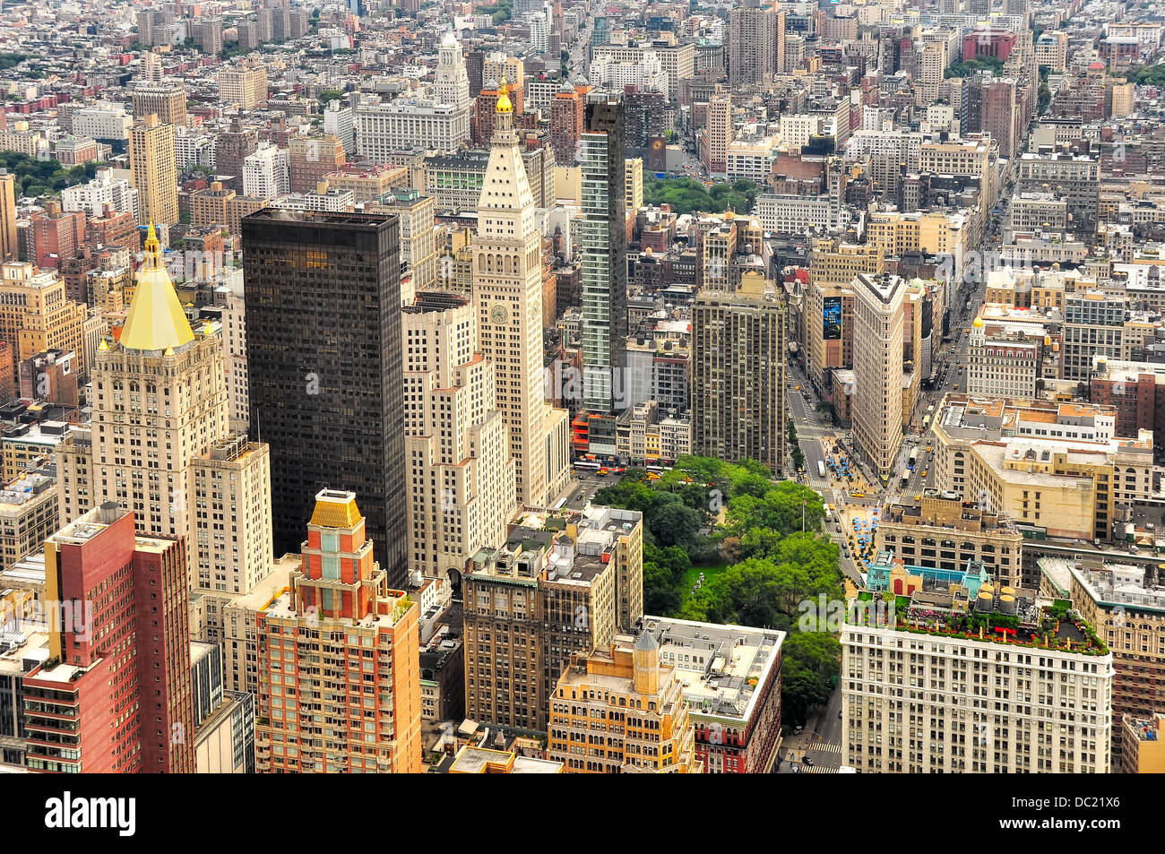 New York Manhattan streets bird view Stock Photo - Alamy