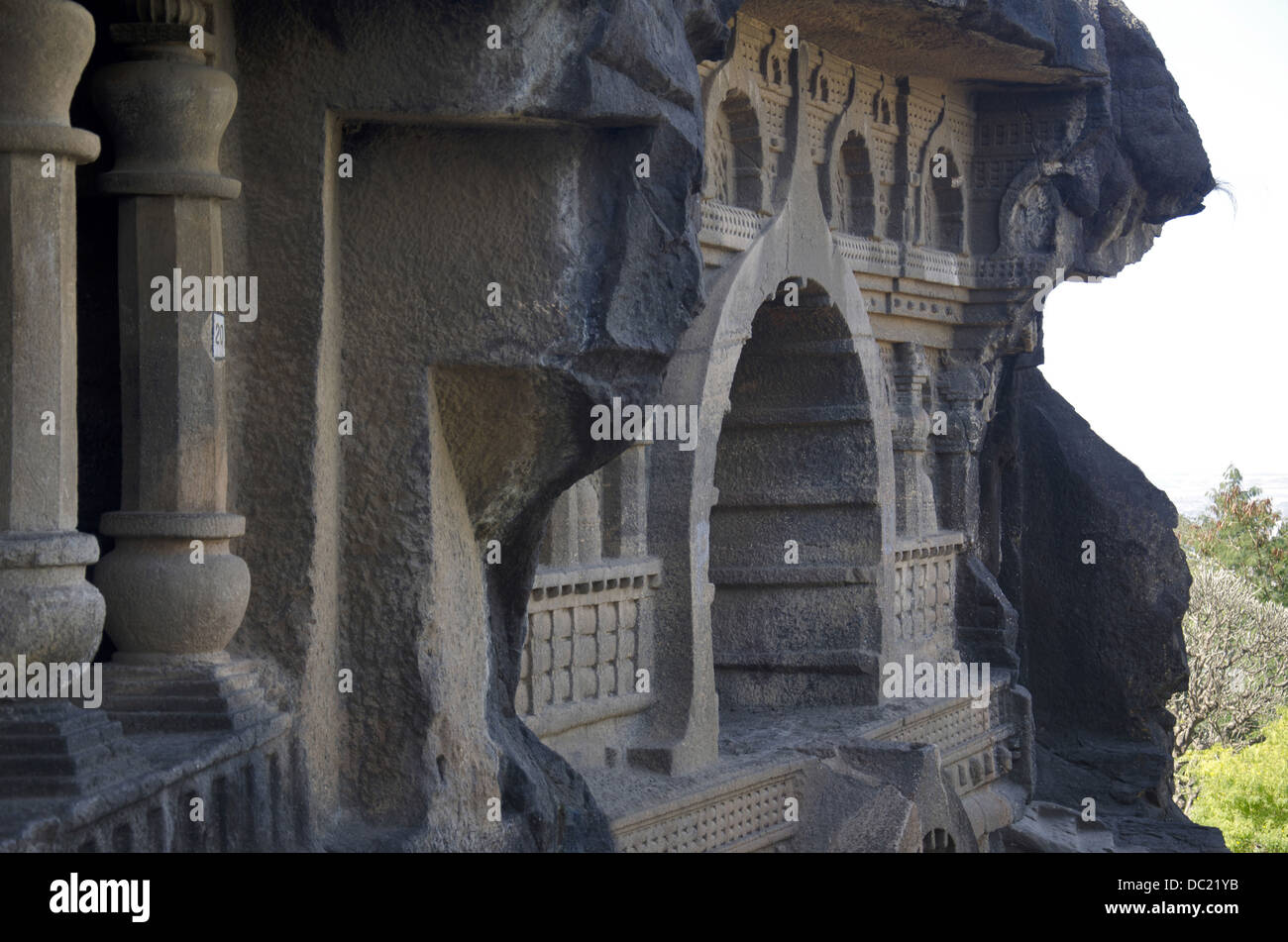 Cave 18 : Façade Of Chaitya Of Pandavleni Cave. Contains Beautiful 