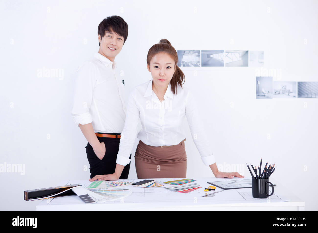 interior designers in the office Stock Photo - Alamy