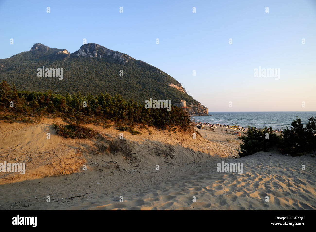 italy, lazio, circeo national park, mount circeo and sabaudia sand dunes Stock Photo