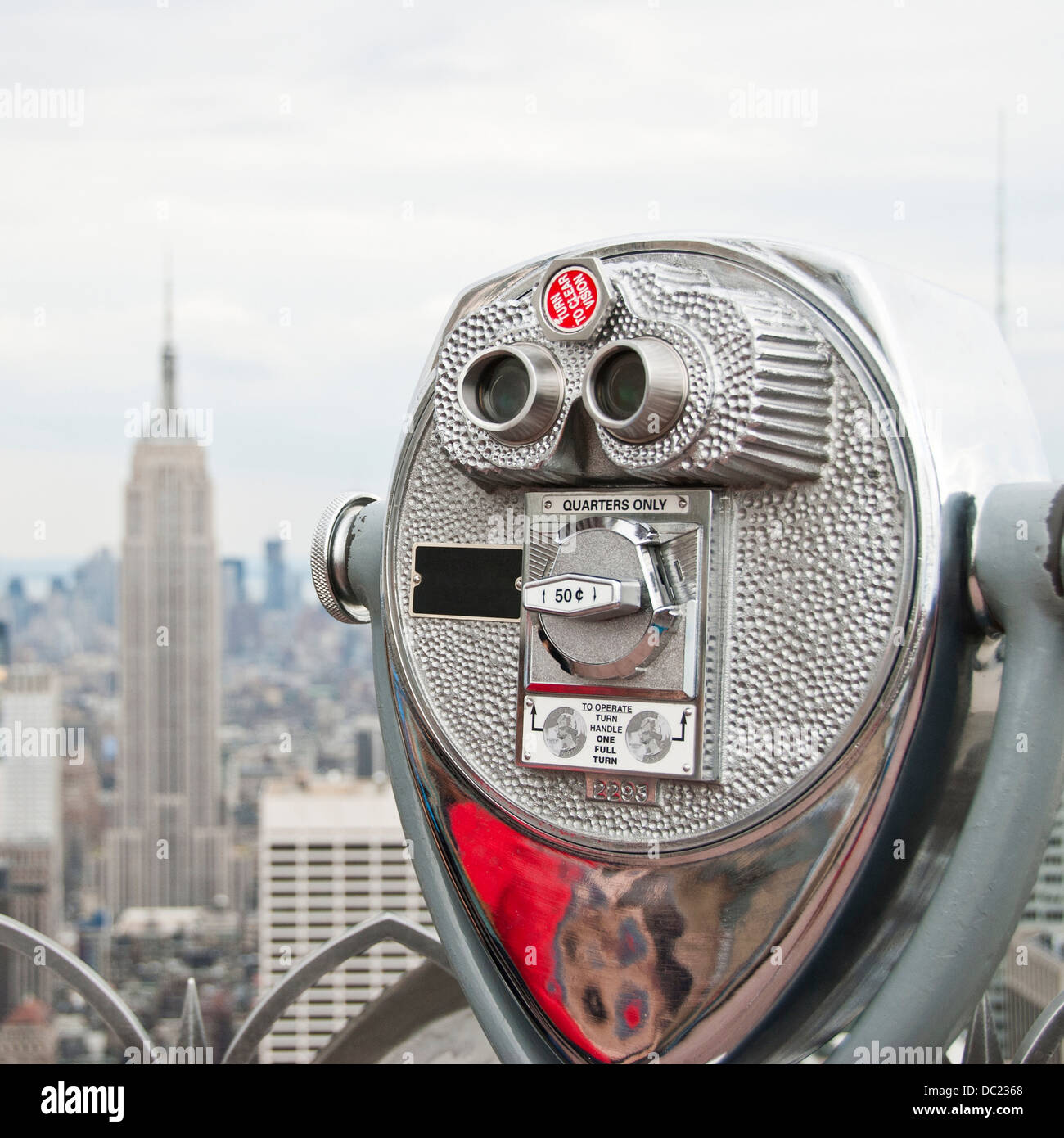 Coin operated binoculars on Empire State Building, Manhattan, New York