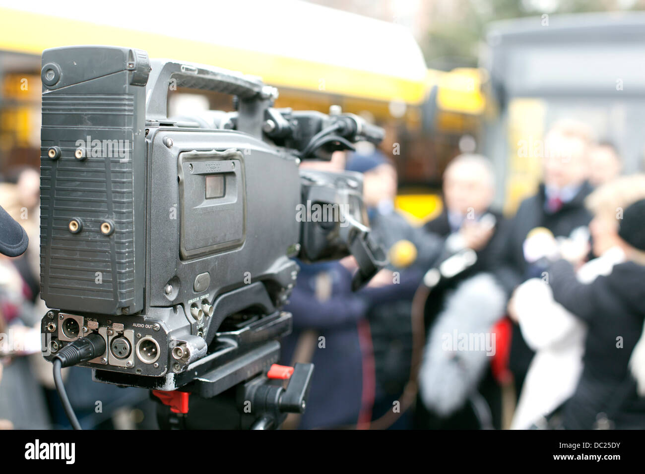 video camera for news TV broadcasting Stock Photo Alamy