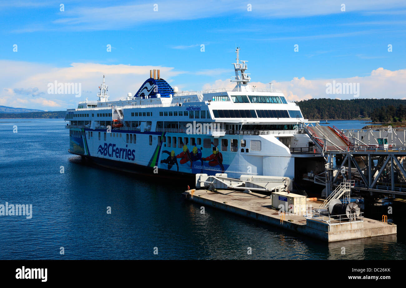 BC Ferry docked at Swartz Bay Ferry Stock Photo