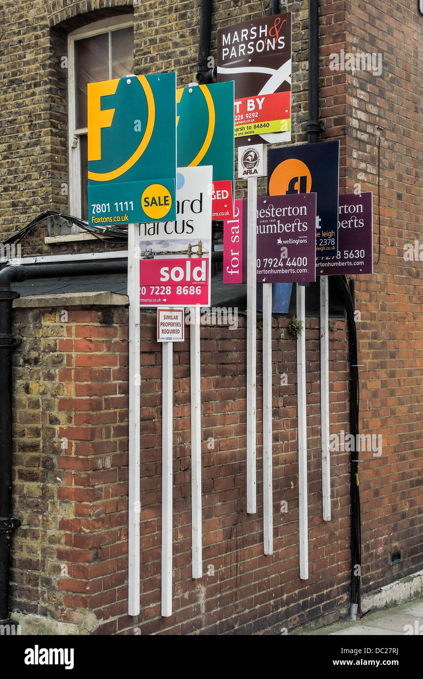 Competition in the housing market. A huge bunch of estate agents for