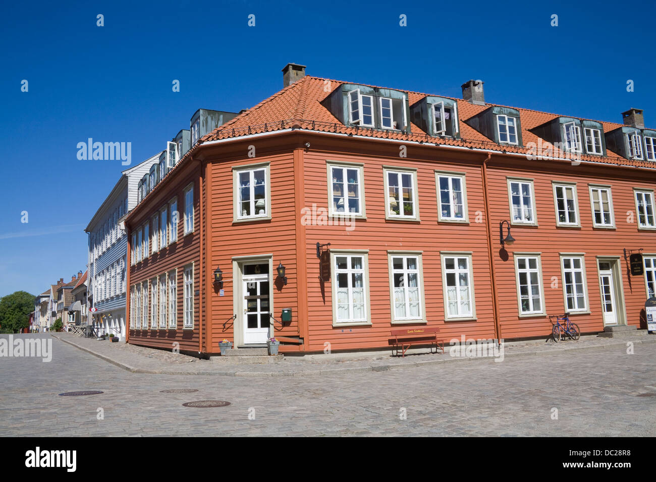 Fredrikstad Ostfold Norway Europe Preserved historic buildings in Gamlebyen preserved fortified city Stock Photo