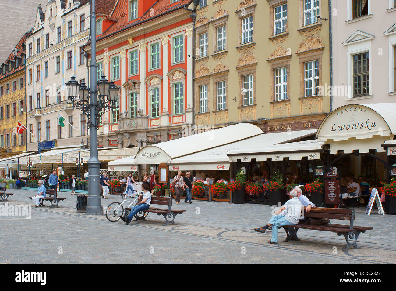 Wroclaw Old Market Lower Silesia Poland Stock Photo