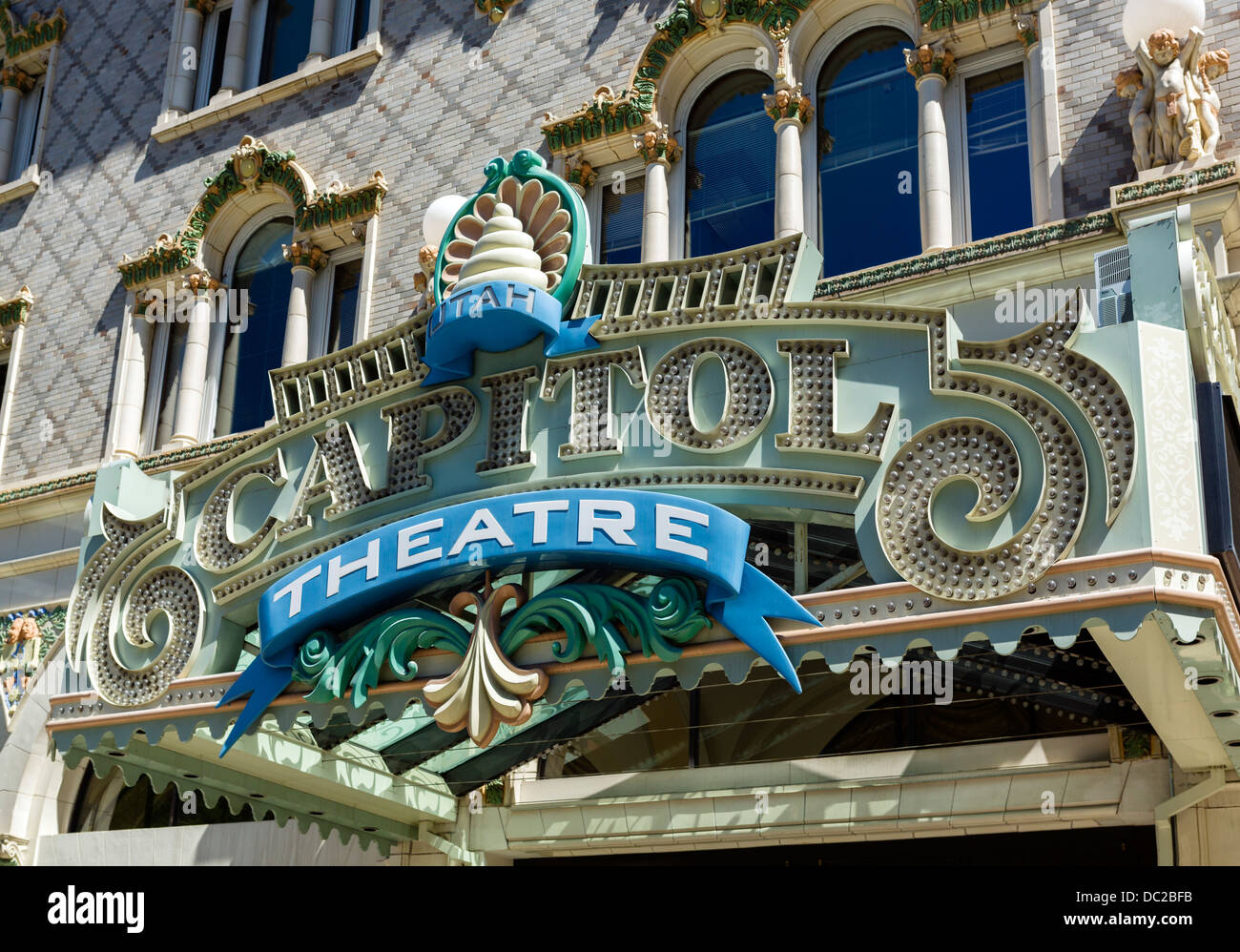 Historic Capitol Theatre in downtown Salt Lake City, Utah, USA Stock Photo