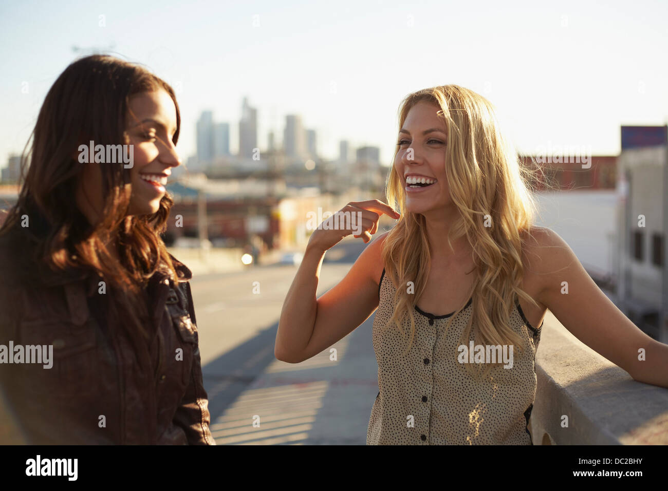 Women on bridge hi-res stock photography and images - Alamy