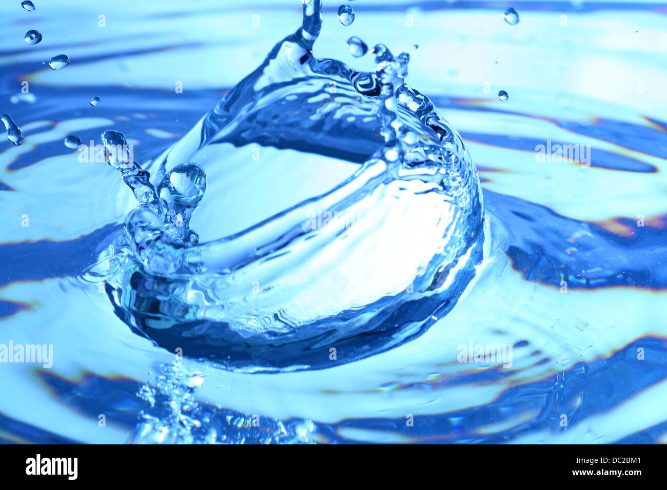 blue water splash macro close up Stock Photo - Alamy