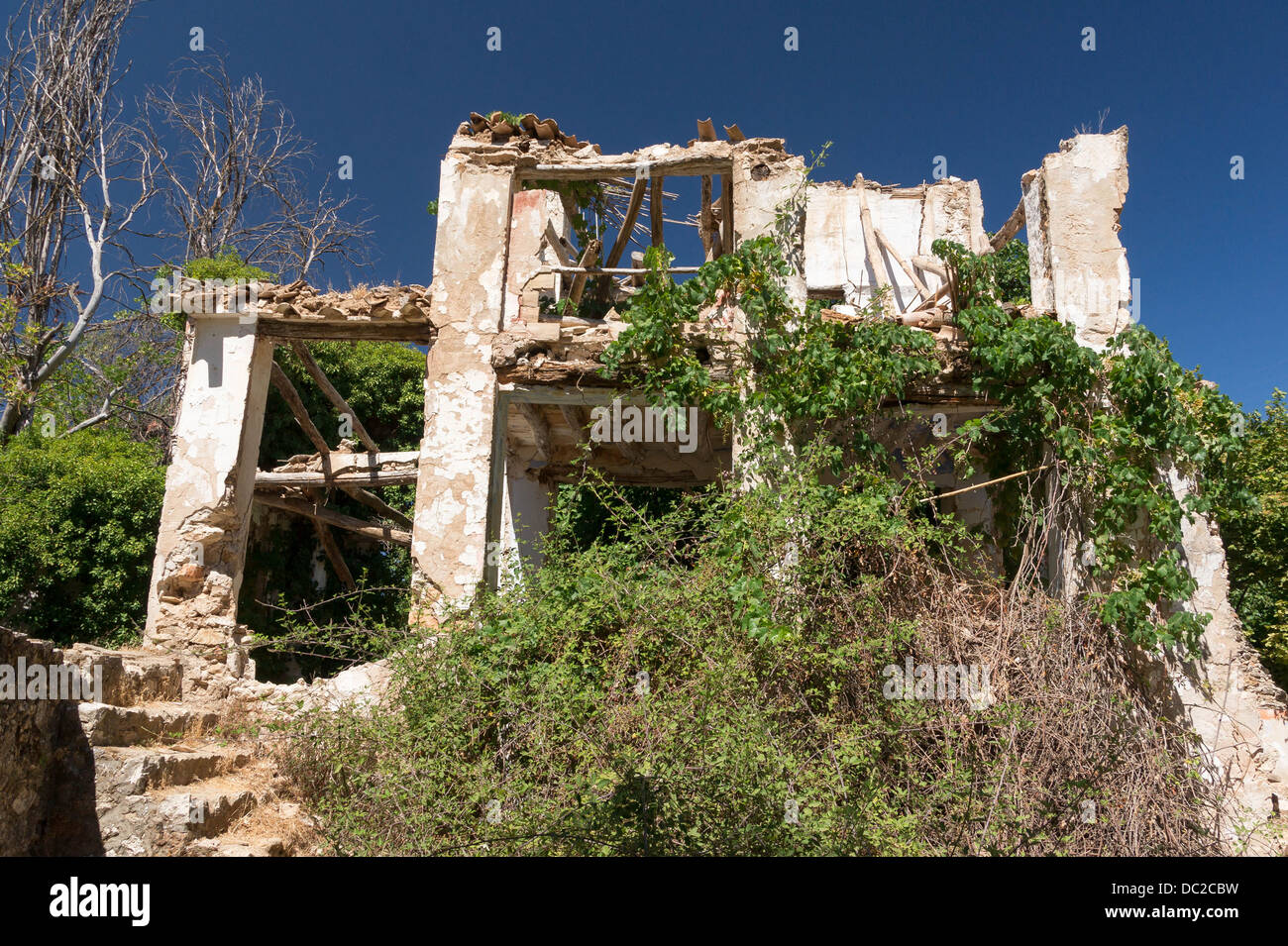 A ruined house, Riofrio, Loja, Andalusia, Spain. Stock Photo
