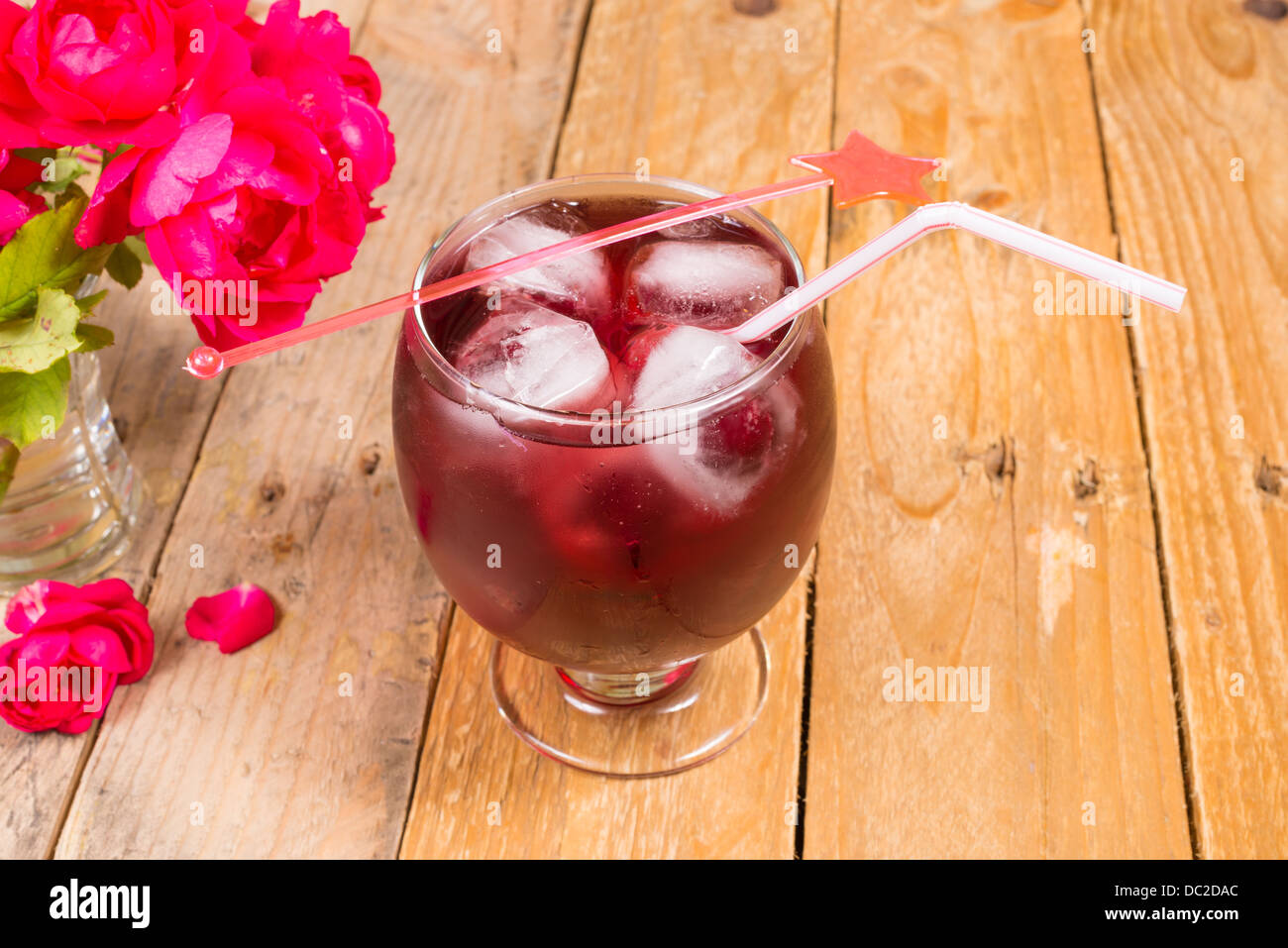 Fruity cocktail based on cherry juice Stock Photo