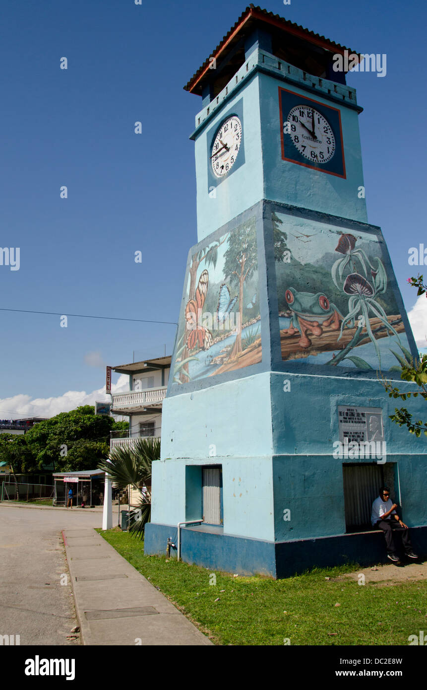 Belize, Toledo District, Punta Gorda. Downtown central park with