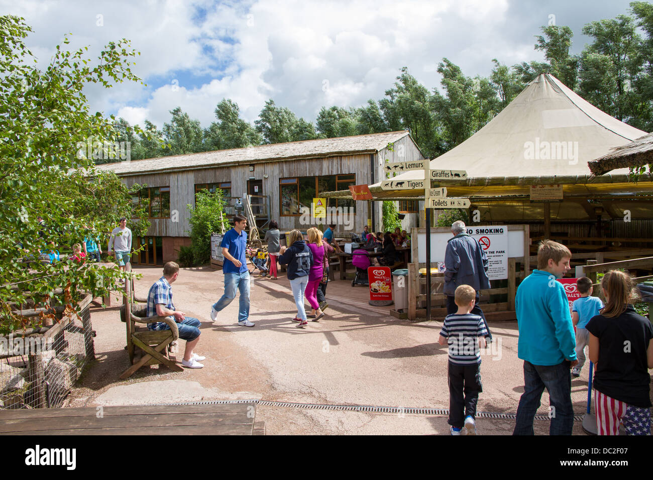 Sunny day at South Lakes Wild Animal Park in Dalton in Furness, Cumbria. Stock Photo