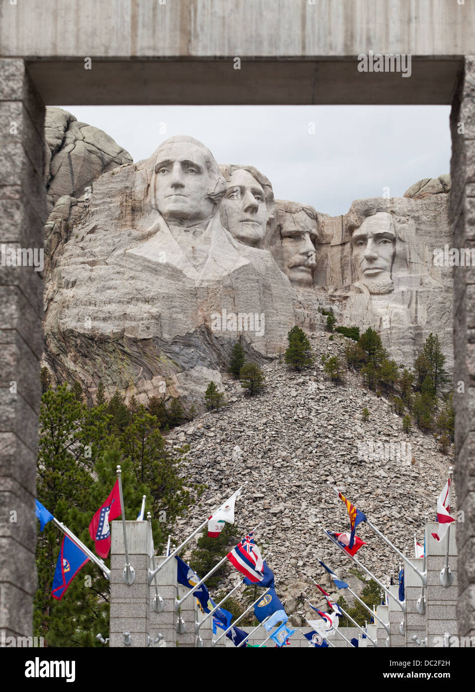 Mount Rushmore National Memorial near Keystone in the Black Hills of