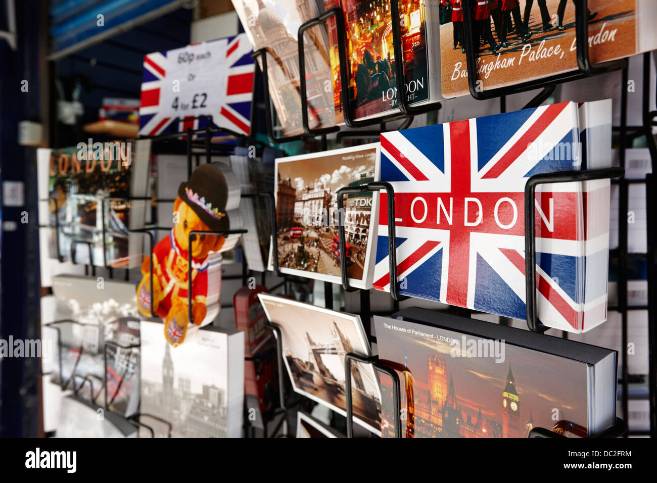 souvenir postcards on sale in london england uk Stock Photo Alamy