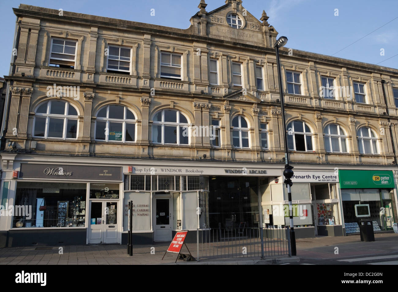 The Windsor Arcade building in Penarth town centre Stock Photo Alamy