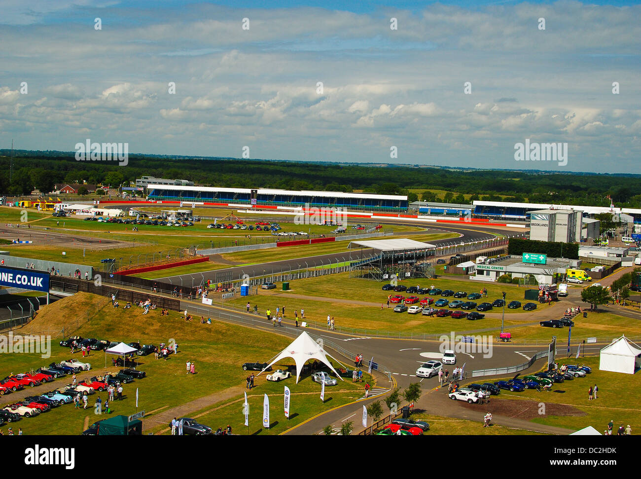 Aerial view of Silverstone race circuit Stock Photo