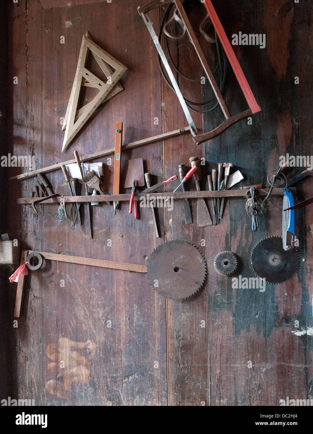 traditional tools used by Miao wood artisan from western Hunan Province,China Stock Photo Alamy