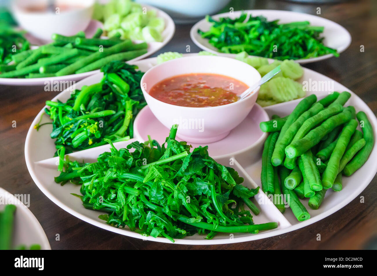 Vegetable chili cook healthy food for Asians Stock Photo Alamy