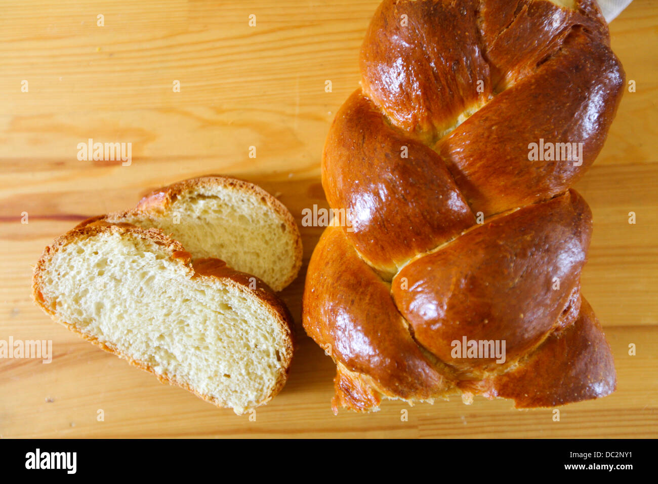 Challah. The traditional Jewish white (sweet) bread eaten on Sabbath