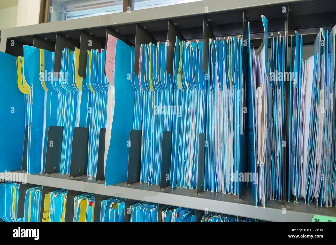 Shelf Full Of Folders And Files In An Office Stock Photo - Alamy