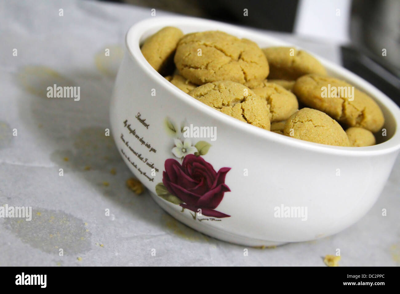 Home made middle eastern style Tahini cookies (aka Halvah cookies Stock