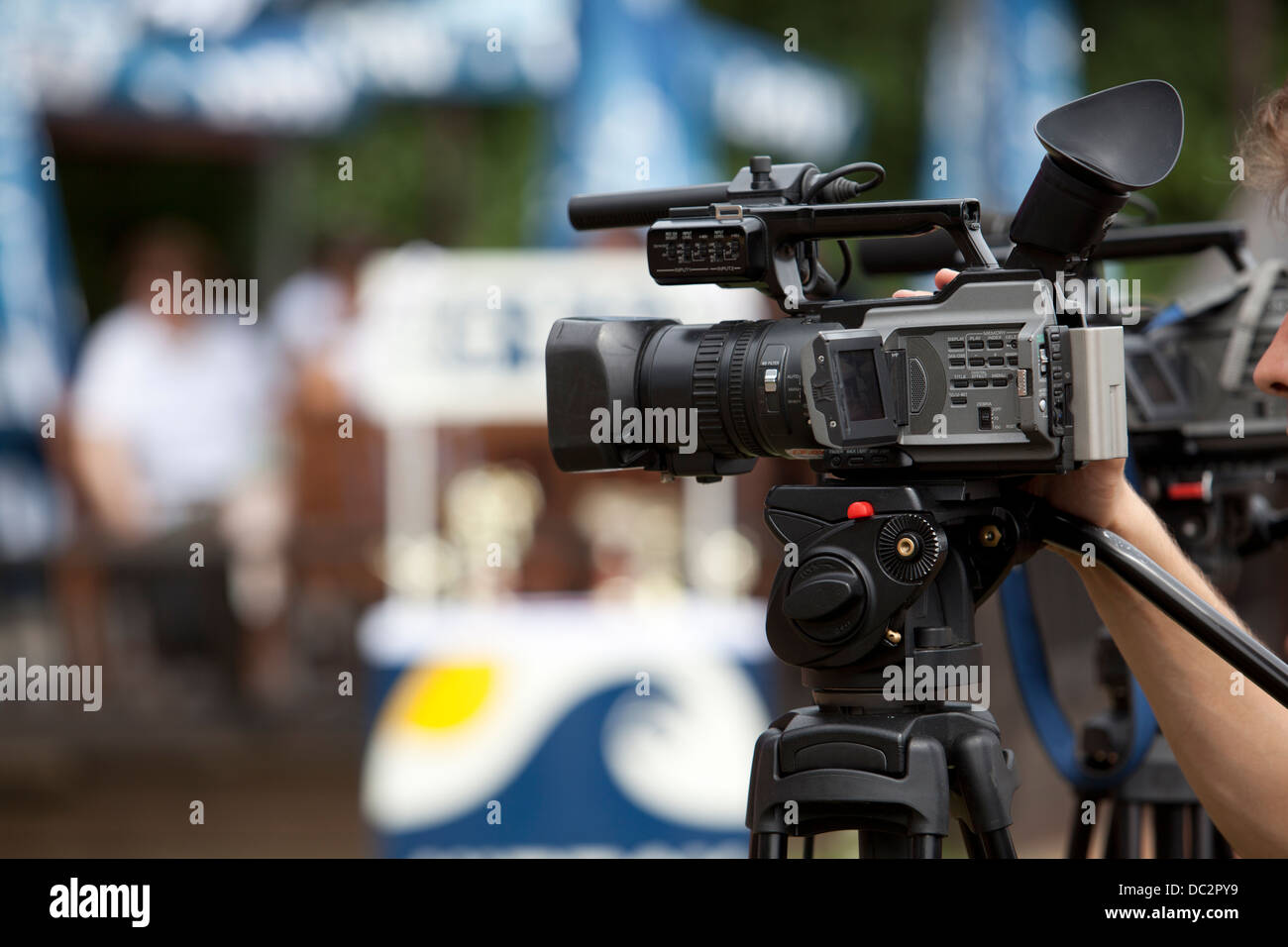 covering an event with a video camera Stock Photo Alamy
