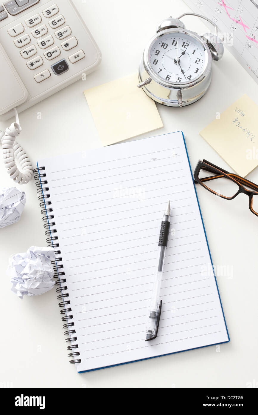 Office desk in studio Stock Photo