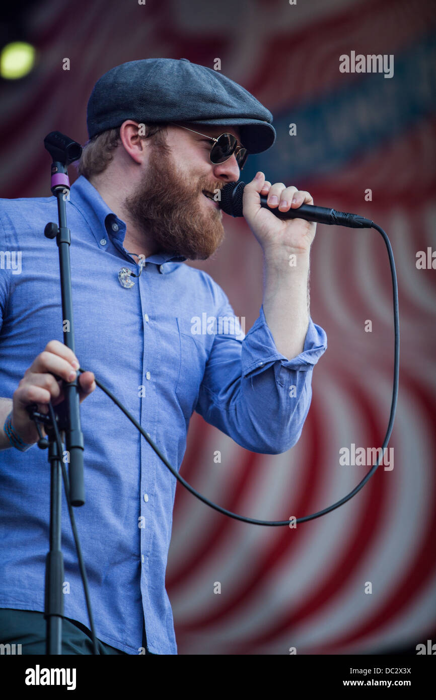 Alex Clare perfoms live during the Sziget Festival 2013 in Budapest (Hungary) Stock Photo