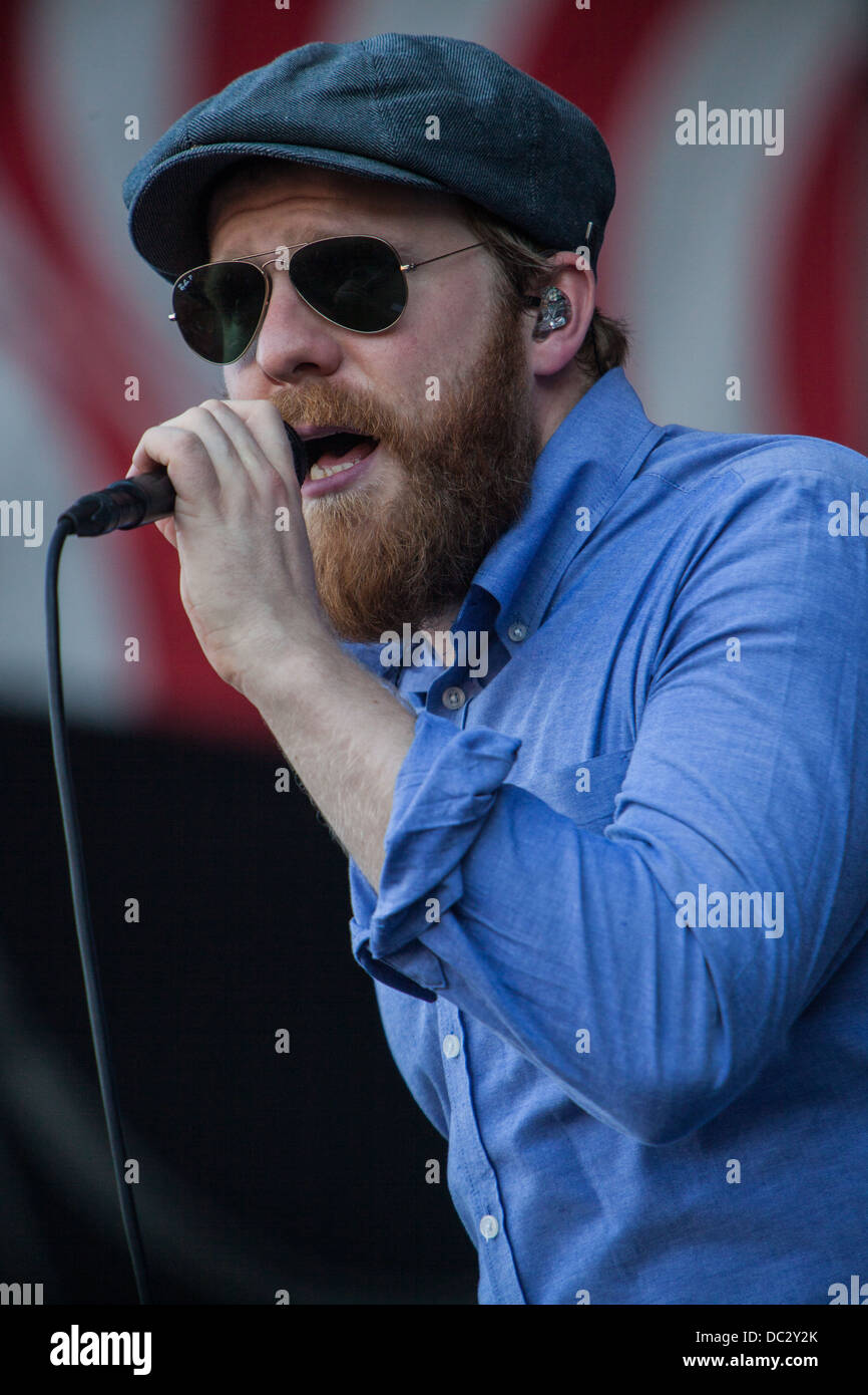 Alex Clare perfoms live during the Sziget Festival 2013 in Budapest (Hungary) Stock Photo