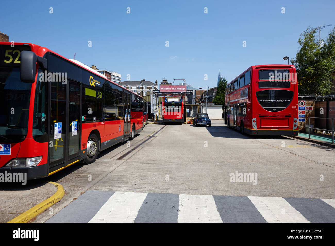 waterloo bus garage London England UK Stock Photo Alamy