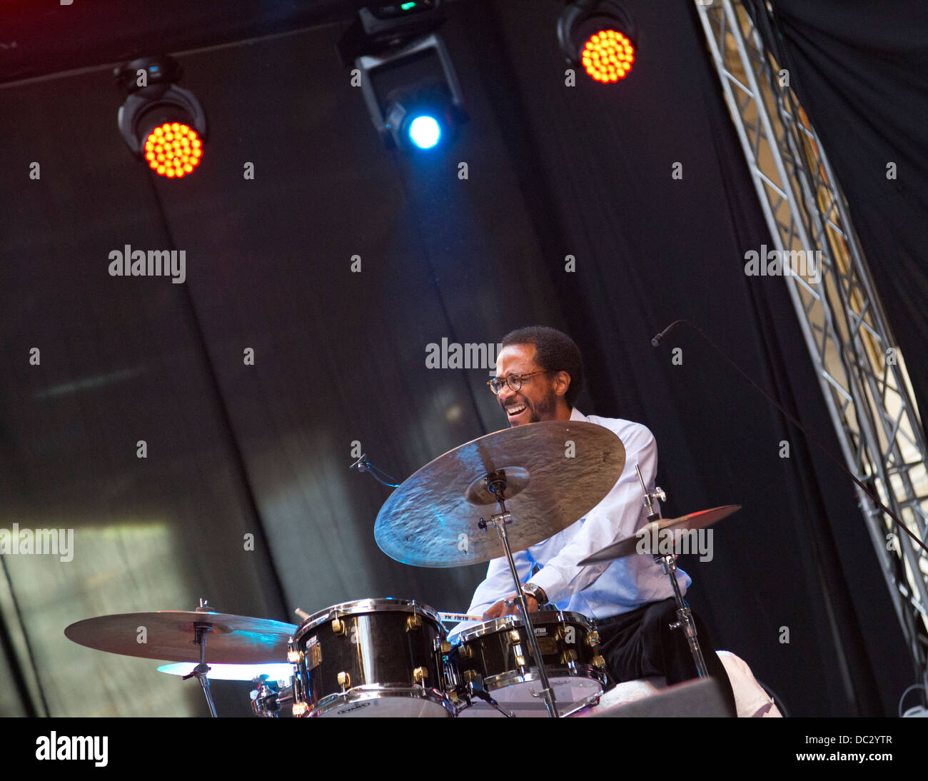 Brian Blade (Wayne Shorter Quartet) performed at Warsaw Summer Jazz Days  2013 in Soho Factory, Poland Stock Photo - Alamy