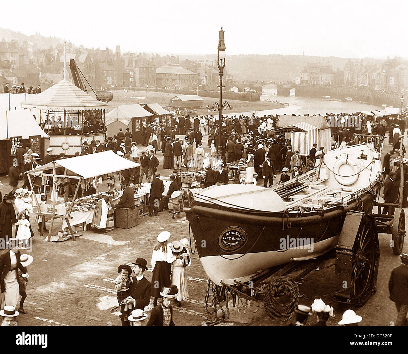 Whitby Regatta at the the Lifeboat House Victorian period Stock Photo