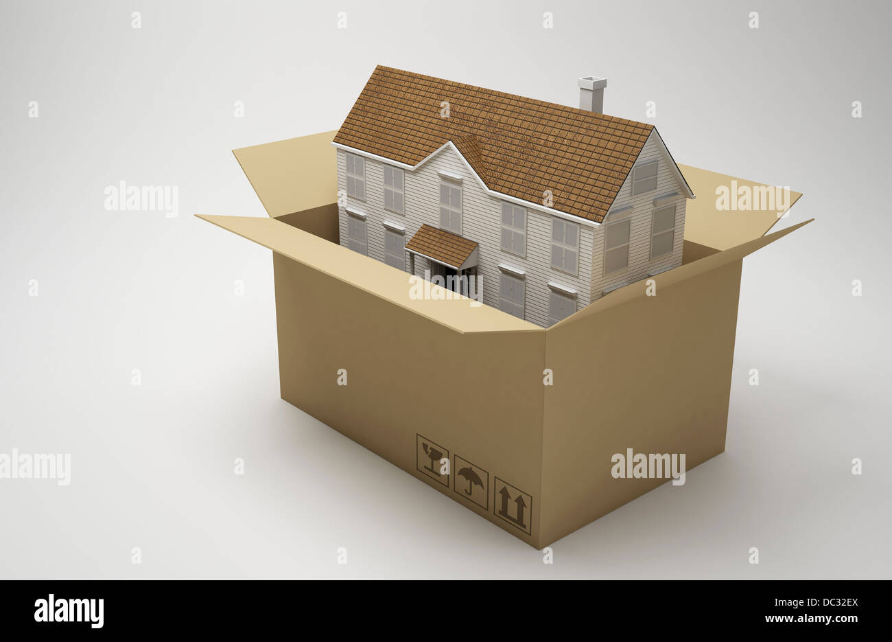 a house in a box Stock Photo Alamy