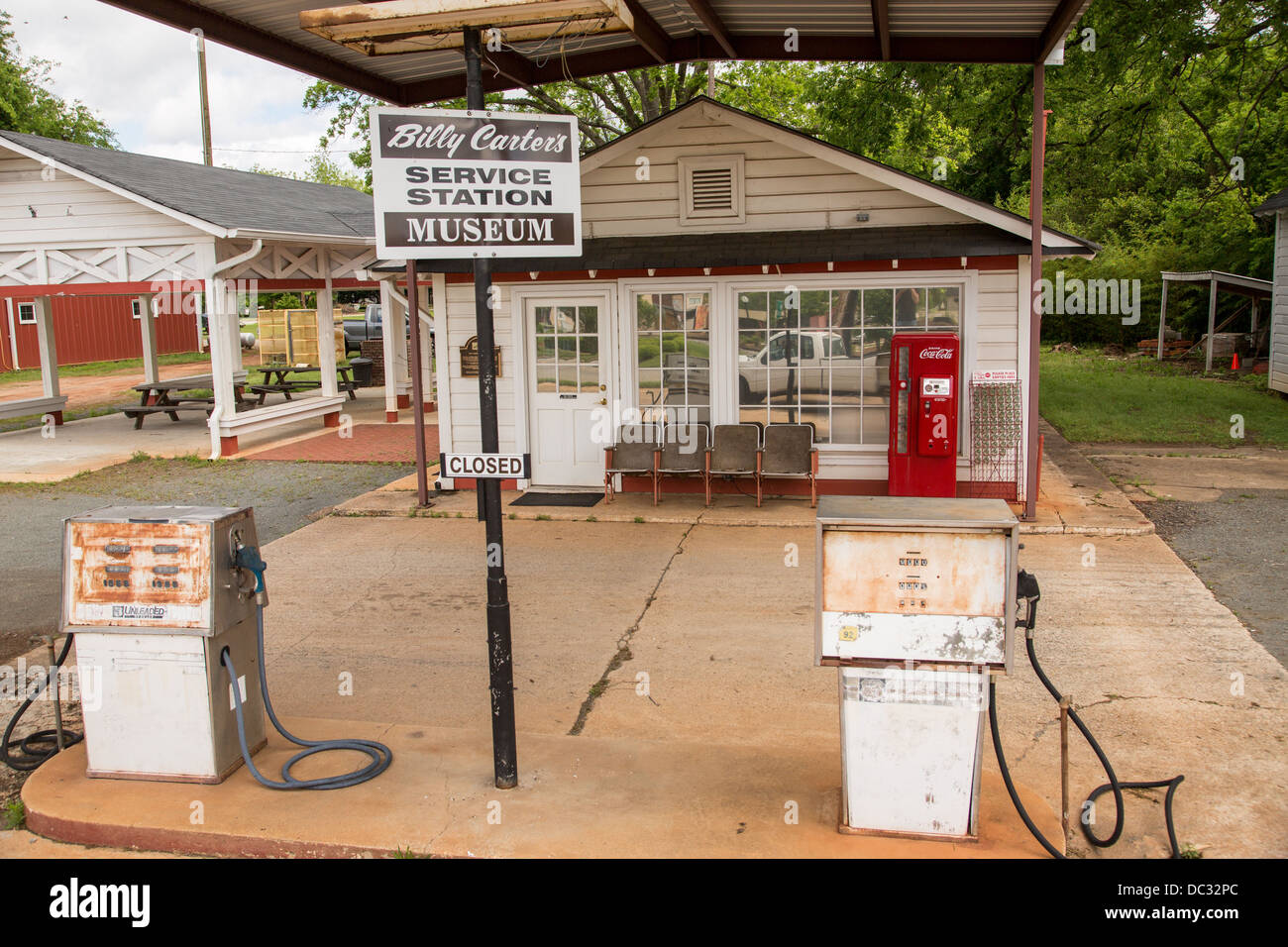 Billy Carter gas station museum May 6, 2013 in Plains, Stock