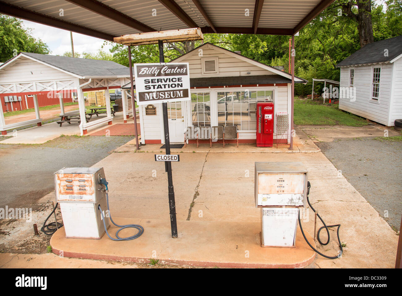 Billy Carter gas station museum May 6, 2013 in Plains, Stock